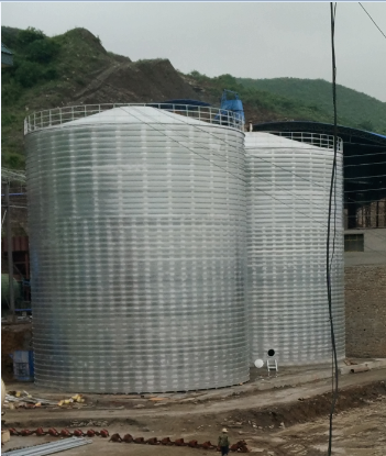 乐山粮食钢板仓的安装全过程不用热焊接